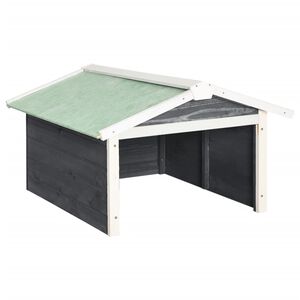 vidaXL Garaż dla kosiarki robotycznej, 72x87x50, szaro-biały, jodła