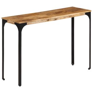vidaXL Stolik konsolowy, brązowy, 110x35x76 cm, drewno mango i żelazo