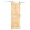 vidaXL Drzwi przesuwne Naturalne i białe 85 x 210 cm