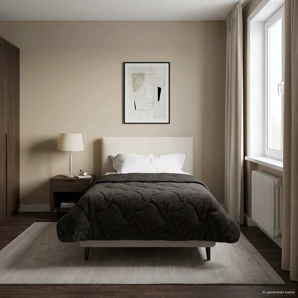 vidaXL Kołdra na cały rok Kwiłtowany Antracyt 155 x 220 cm