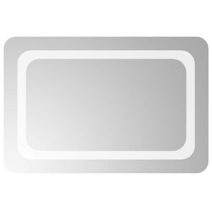 vidaXL Lustro łazienkowe LED przezroczysty 60 x 40 cm szkło hartowane