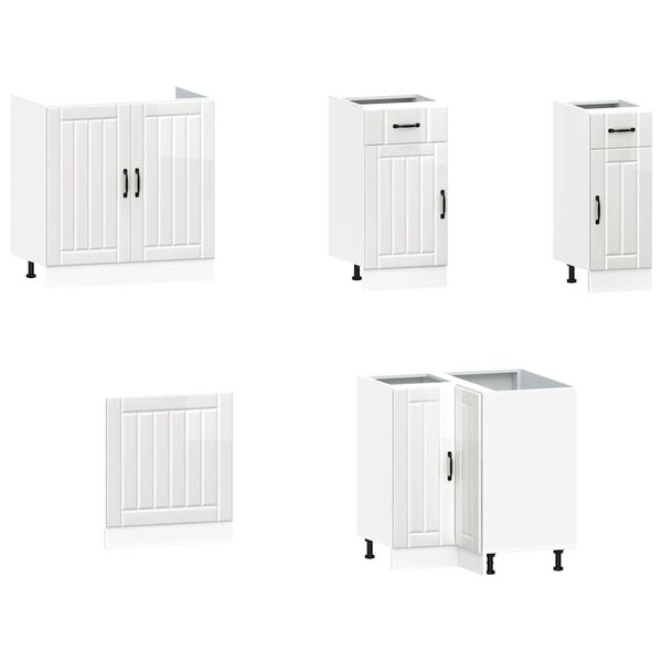 vidaXL Zestaw szafek kuchennych, Kalmar, 11-częściowy, białe