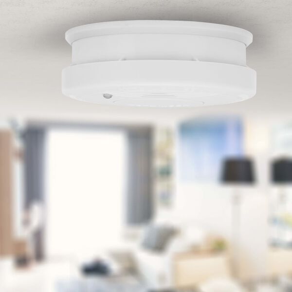 Smartwares Czujnik dymu z alarmem, 10x10x3,5 cm, biały