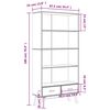 vidaXL Regał 4-poziomowy OLDEN, szaro-brązowy, lite drewno sosnowe
