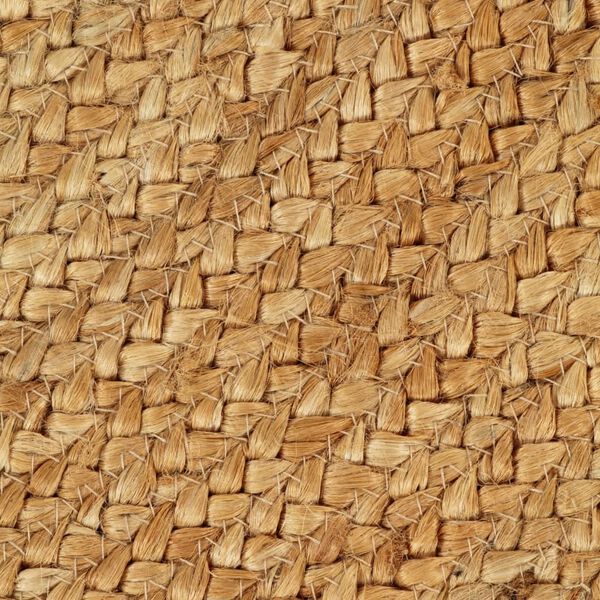 vidaXL Pleciony dywan z frędzlami, 180 cm, jutowy, okrągły