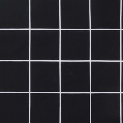 vidaXL Poduszka na paletę, czarna w kratę, 50x50x12 cm, tkanina