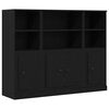 vidaXL Highboard Czarny Dąb 132 x 35,5 x 103,5 cm Drewno inżynieryjne