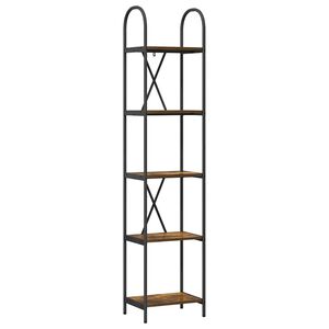 vidaXL P&oacute;łka na książki 5 poziomy 40 x 30 x 183 cm Drewno inżynieryjne