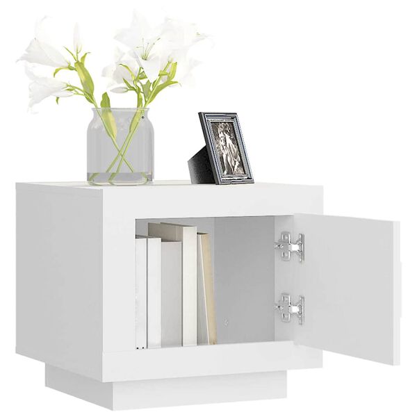 vidaXL Stolik kawowy, biały, 51x50x45 cm, materiał drewnopochodny