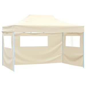 vidaXL Namiot Imprezowy 280 x 410 x 315 cm kremowy Materiał Oxford