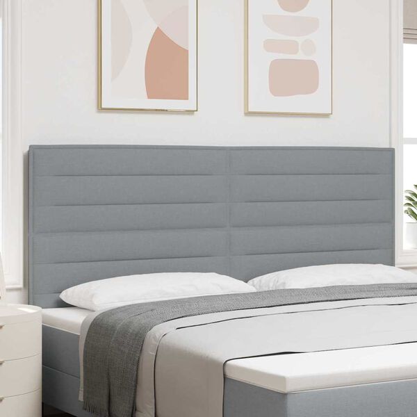 vidaXL Zagł&oacute;wek Jasnoszary 200 cm tkanina