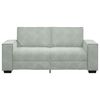 vidaXL Sofa 2-osobowa, jasnoszara, 140 cm, tapicerowana aksamitem