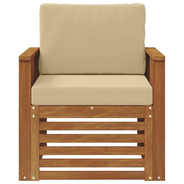 vidaXL Zestaw sof na zewnątrz z poduszką Naturalny 71 x 63 x 73 cm