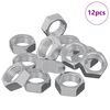 vidaXL Nakrętka sześcienna 12 pcs Srebrny M6 Metal