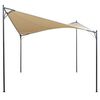vidaXL Altana ogrodowa z żaglem przeciwsłonecznym, 4x4 m