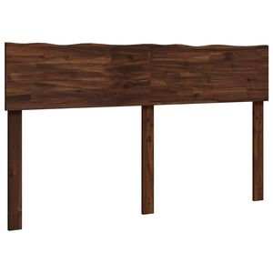 vidaXL Zagł&oacute;wek z naturalnym brzegiem ROSTOCK Ciemny brąz 160 cm