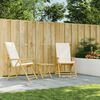 vidaXL Składane krzesła ogrodowe z poduszkami, 2 szt., bambusowe