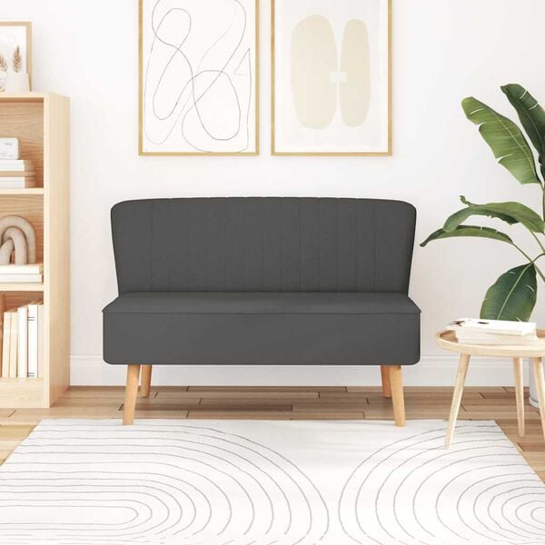 vidaXL Sofa, 117x55,5x77 cm, ciemnoszara, tkanina