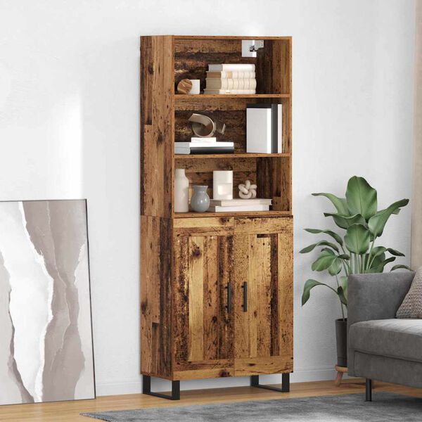 vidaXL Highboard Stare drewno 69,5 x 34 x 180 cm