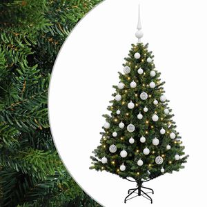 vidaXL Sztuczna choinka z bombkami 120 cm 150 LED Ciepła biel
