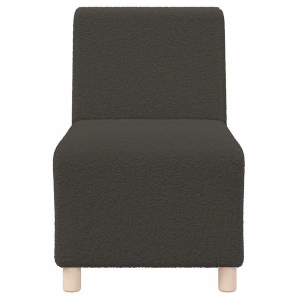 vidaXL Modułowa sofa bez podłokietników Ciemnoszara 55 cm Kręcona tkanina przypominająca wełnę