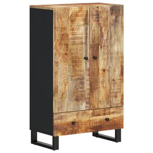 vidaXL Szafka z szufladą, 60x33x100 cm, lite drewno mango i żelazo