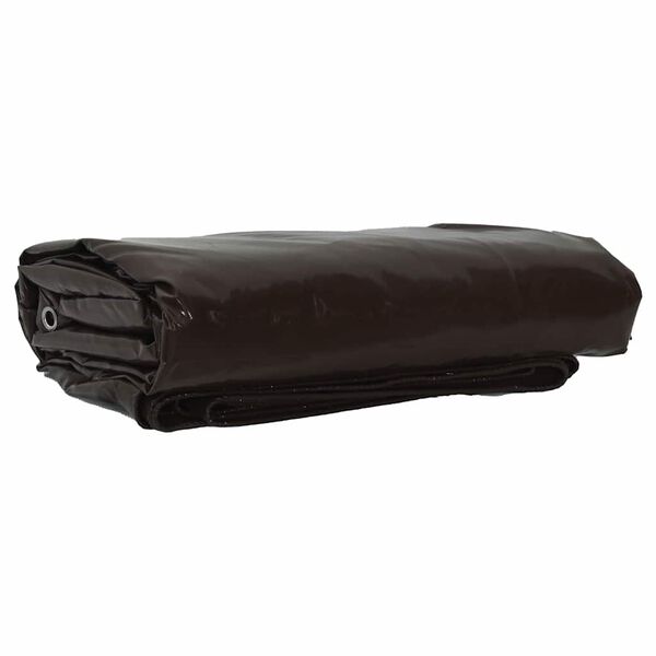 vidaXL Plandeka 650g / m² Brązowy 5 x 5 m Płótno z powłoką PVC