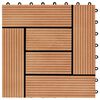 vidaXL Płytka Tarasowa 11 pcs Drewno tekowe 30 x 30 cm
