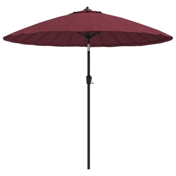 vidaXL Parasol ogrodowy na słupku aluminiowym, 270 cm, bordowy