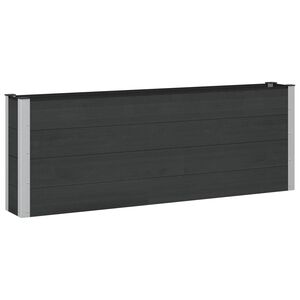 vidaXL Podniesiona rabata ogrodowa Czarny 200 x 30 x 72 cm
