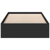 vidaXL Rama ł&oacute;żka z szufladami, czarna, 90x200 cm