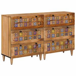 vidaXL Bufet 2 szt. 60 x 33 x 75 cm Drewno z mango Naturalny