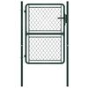 vidaXL Brama ogrodowa stalowa 100x125 cm zielona
