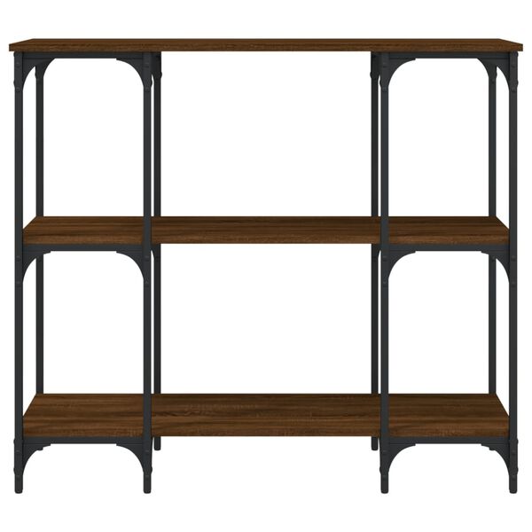 vidaXL Stolik konsolowy, brązowy dąb, 102x35x90 cm