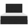 vidaXL Ł&oacute;żko z miejscem na przechowywanie i LED Czarny 140 x 190 cm