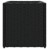 vidaXL Donice ogrodowe, 2 szt., czarne, 36x30x32 cm, polirattan