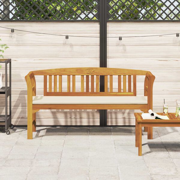 vidaXL Ławka R&oacute;żana Naturalny 157 x 46 x 82,5 cm Lite Drewno Akacji