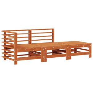 vidaXL Zestaw sof narożnych 3 Sztuka Woskowy Brąz Lite drewno sosnowe