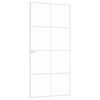 vidaXL Drzwi wewnętrzne, białe, 93x201,5 cm, szkło i aluminium