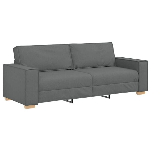 vidaXL Sofa 3-osobowa Ciemnoszara 180 cm Tkanina