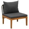 vidaXL Sofa środkowa do ogrodu z poduszkami naturalny