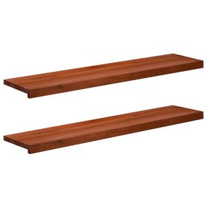 vidaXL Nakładki na schody 2 szt. 120 x 25 x 2 cm brązowy Drewno bukowe