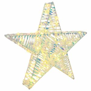 vidaXL 3D Gwiazda 50 LED Ciepła biel 55 x 52.5 x 9 cm PET