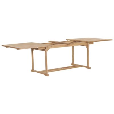 vidaXL Rozkładany stół ogrodowy, 180-280x100x75 cm, lite drewno tekowe