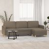 vidaXL 3-osobowa sofa z podn&oacute;żkiem, kolor taupe, 210 cm, tkaniną