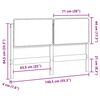 vidaXL Tapicerowane wezgłowie Z zagł&oacute;wkiem Naturalny i czarny 135 cm