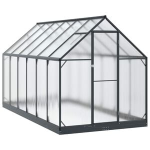 vidaXL Szklarnia Ogrodowa Z blokadą antracytowy 183,5 x 363,5 x 207 cm