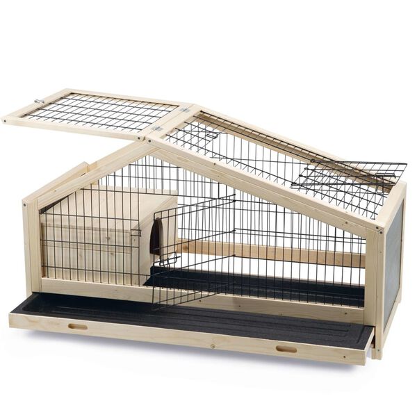 Beeztees Klatka dla królika Mex, wewnętrzna, drewno, 116x54x65,4 cm
