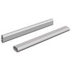 vidaXL Drążek do szafy 2 szt. Srebrny 264 x 15 x 29 mm Stop Aluminium