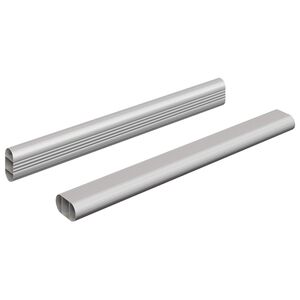 vidaXL Drążek do szafy 2 szt. Srebrny 264 x 15 x 29 mm Stop Aluminium